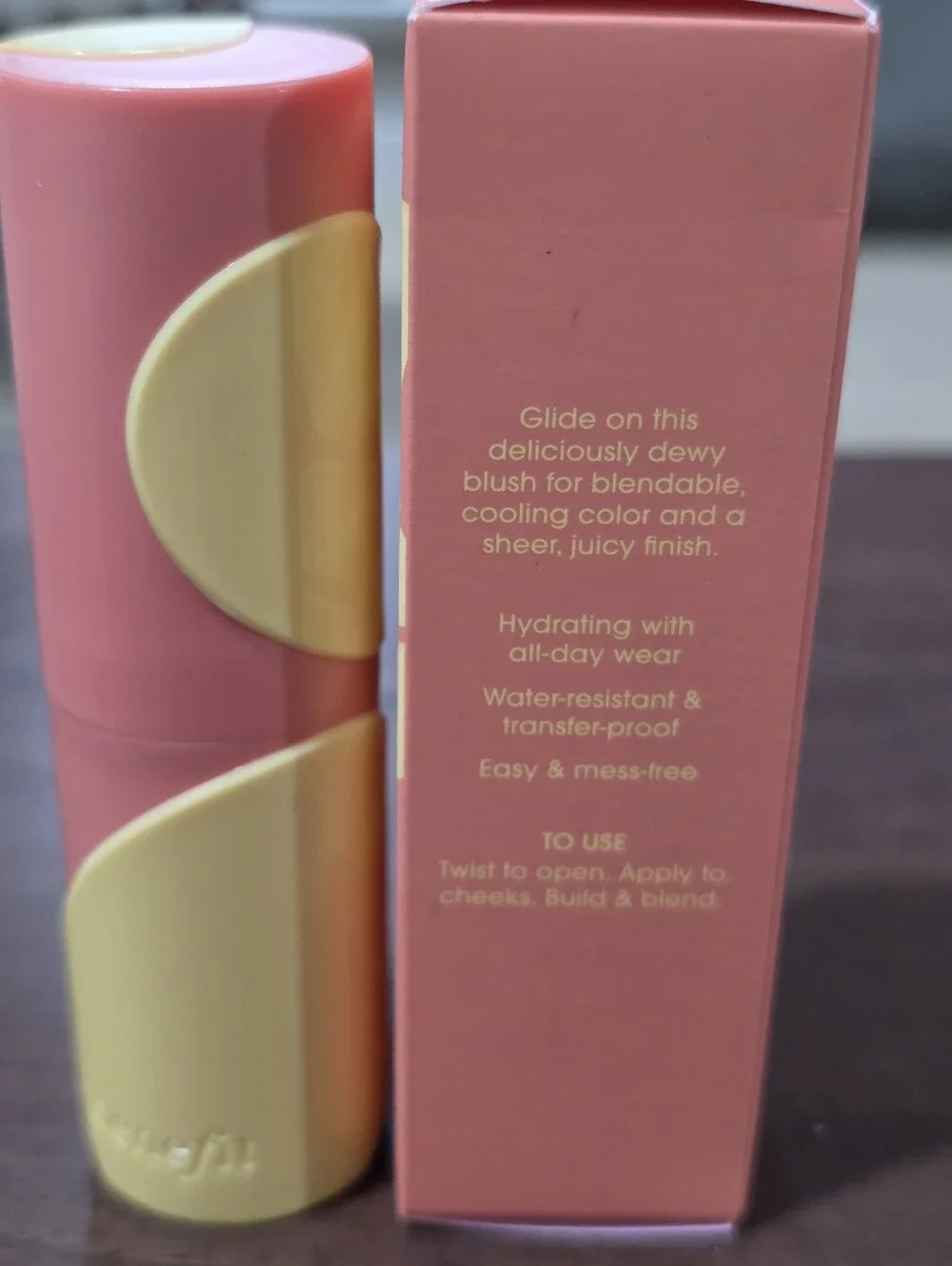 Benefit Juice Stick Dewy Gel Blush Shellie (Warm seashell-pink) Pls See Pics